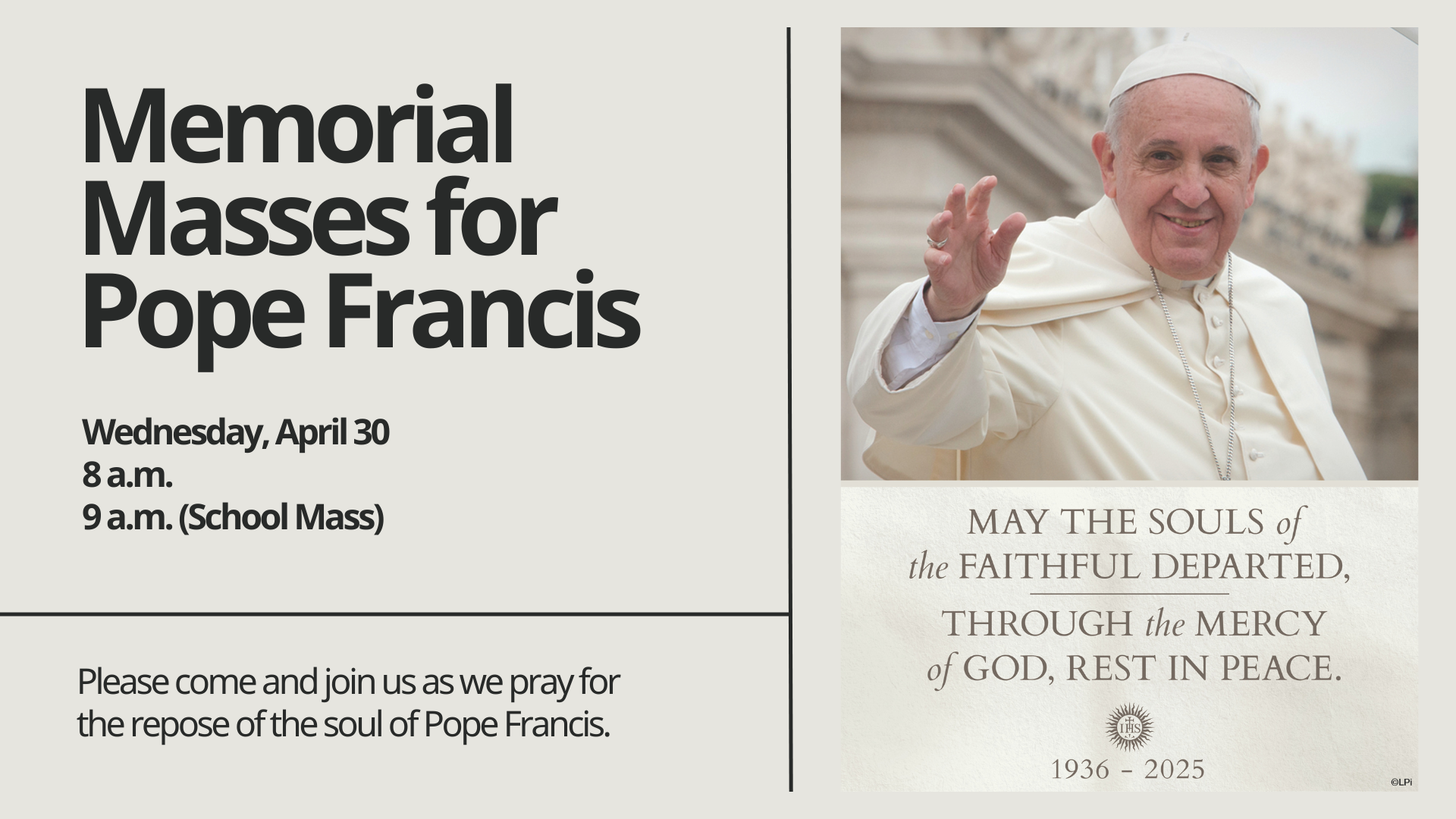Memorial Mass