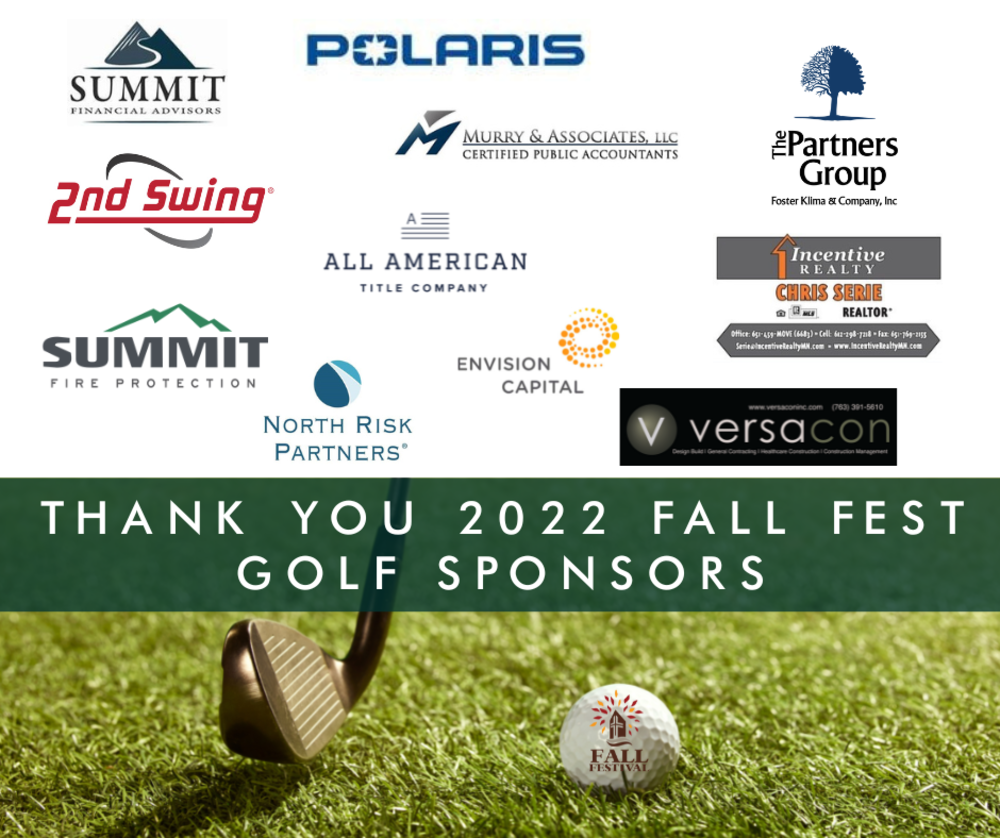Thank You To Our Sponsors 2022 Fall Festival Golf Scramble 6