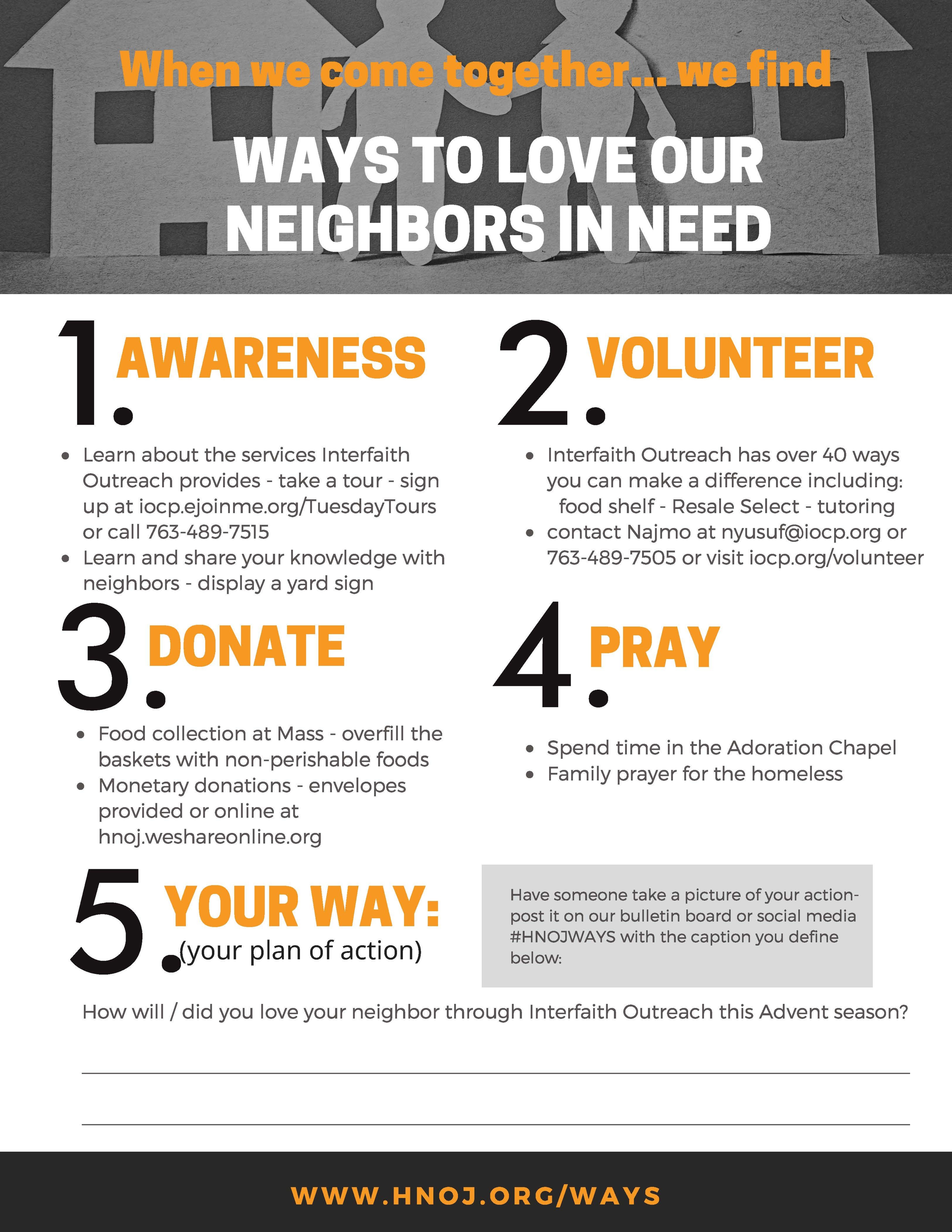 5 Ways To Love Our Neighbors Holy Name Of Jesus